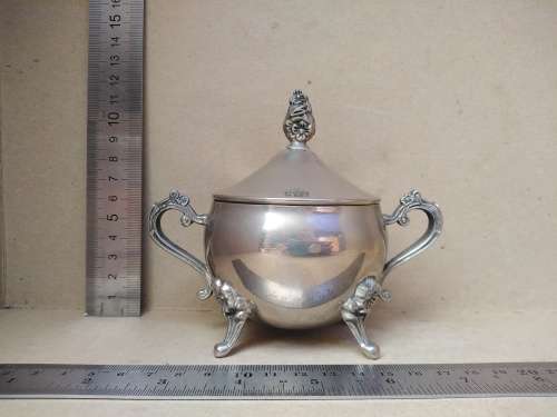 Vintage! Silver Plated Footed Sugar Bowl With Lid.