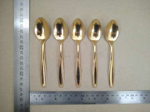 Vintage! Gold Plated - Japan - Set of 5 Teaspoons