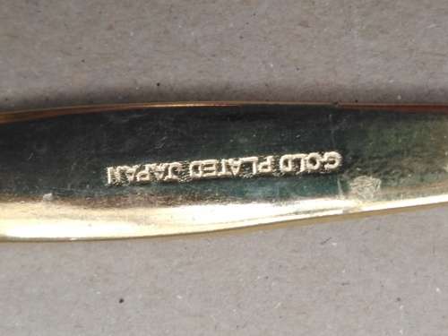 Vintage! Gold Plated - Japan - Set of 5 Teaspoons