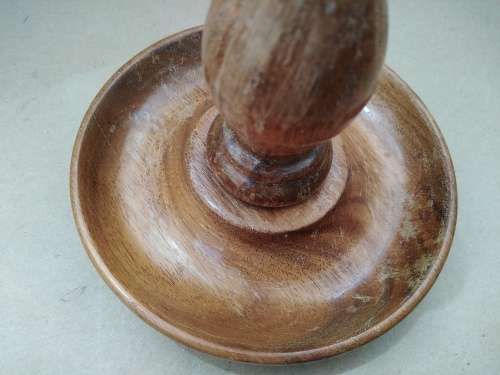 Vintage! Turned Wooden Candle Stick Holder