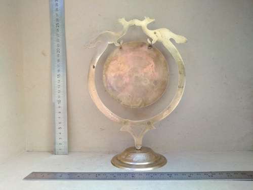 Vintage! Indian - Hand Etched - Brass - Peacock Gong (No Stricker)