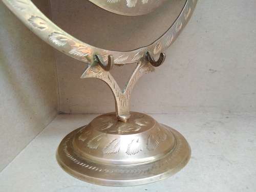 Vintage! Indian - Hand Etched - Brass - Peacock Gong (No Stricker)