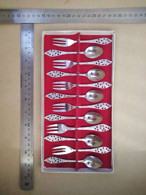 Vintage! Royal Dutch Silverworks - 6 Cake Forks and 6 Spoons Set