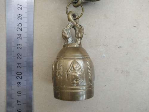 Vintage! Embossed Cascading Indian Brass 4 Tier Bell / Chime