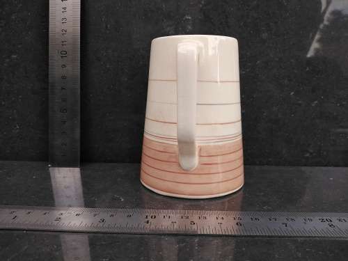 Vintage! England - Grays Pottery - Art Deco - Ivory and Peach Stripe - Cream Jug