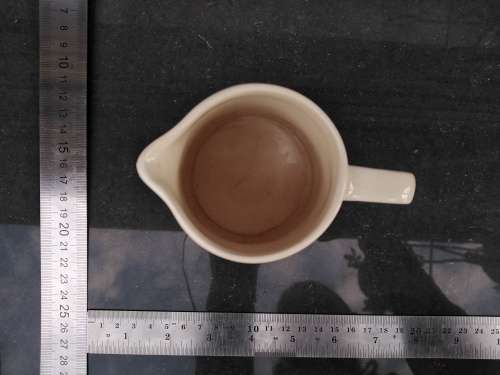 Vintage! England - Grays Pottery - Art Deco - Ivory and Peach Stripe - Cream Jug