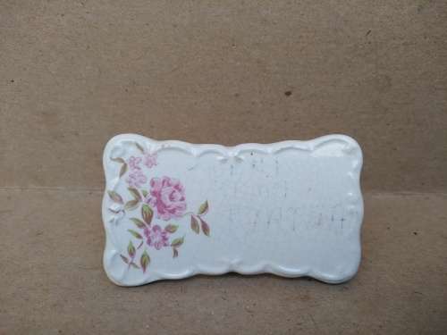 Vintage! 50`s Set of 6 Shafford Porcelain Place Settings - Place Cards - with some Glaze Crazing