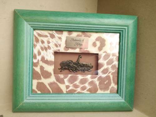 African! Wall Décor - Box Frame - Africa Alive - Bronze Animals Of Africa