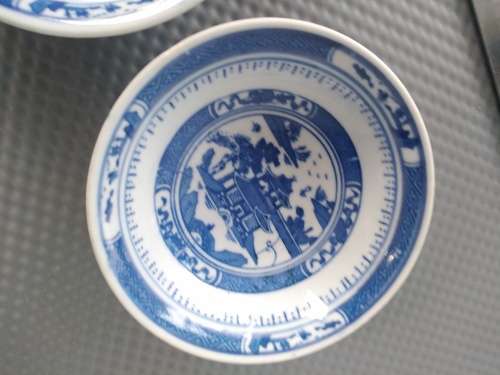 Vintage! Chinese - Canton Blue Willow - JingDeZhen - Set of 4 Rice Bowls
