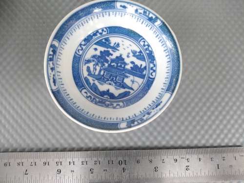 Vintage! Chinese - Canton Blue Willow - JingDeZhen - Set of 4 Rice Bowls