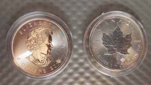 2016 - Canadian Silver Maple -  .999 Fine Silver - 1 Oz - in capsule