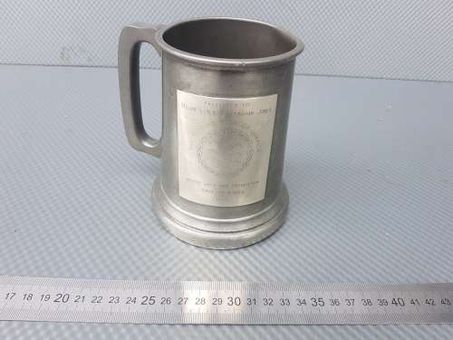 Vintage! Glass Bottom English Pewter Tankard