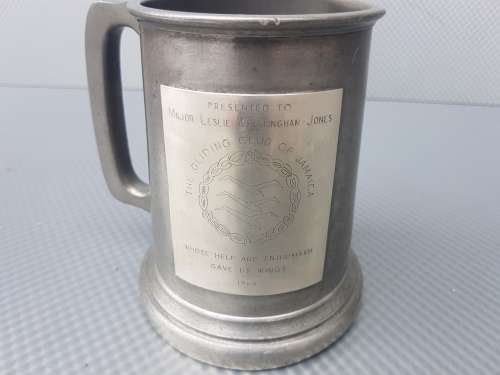 Vintage! Glass Bottom English Pewter Tankard
