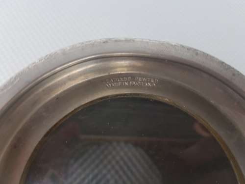 Vintage! Glass Bottom English Pewter Tankard