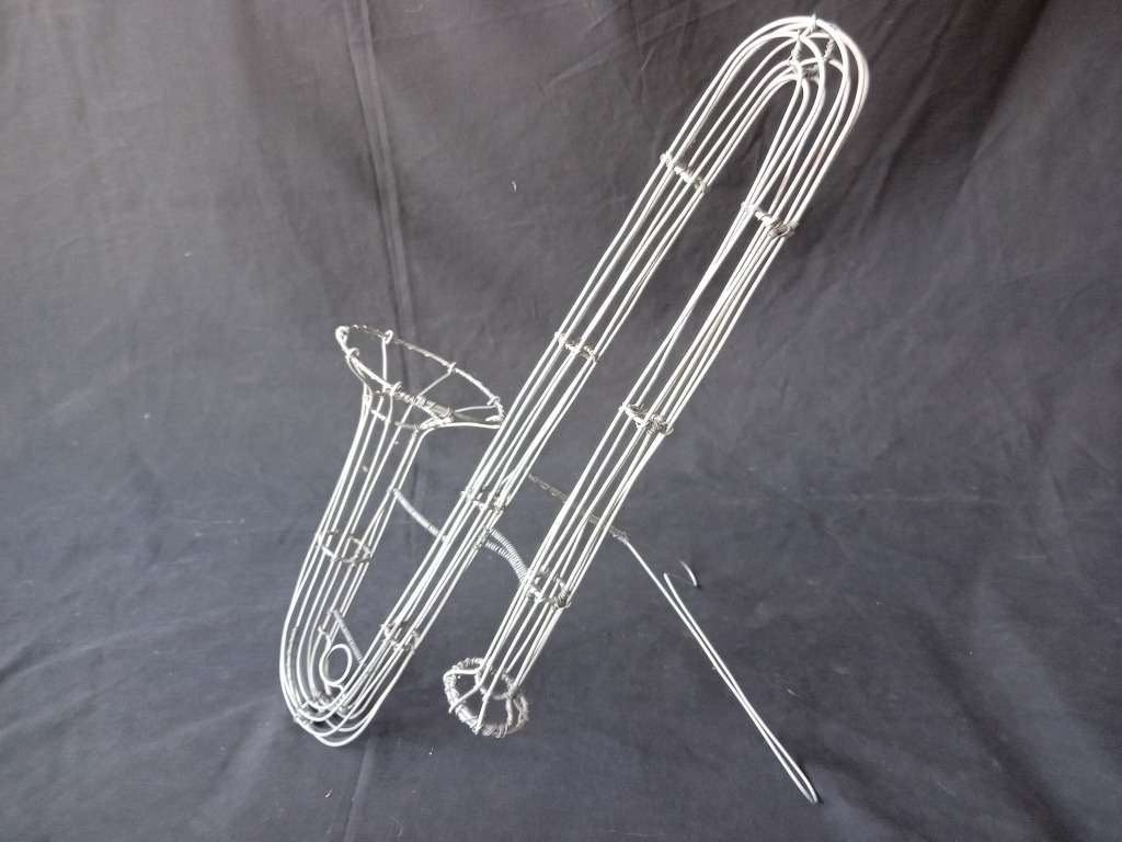 Trio of Awesome Wire Musical Instruments (Sax - 50cm / Trombone - 50cm / Clarinet - 50cm)