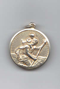 Sterling silver Saint Christopher pendant