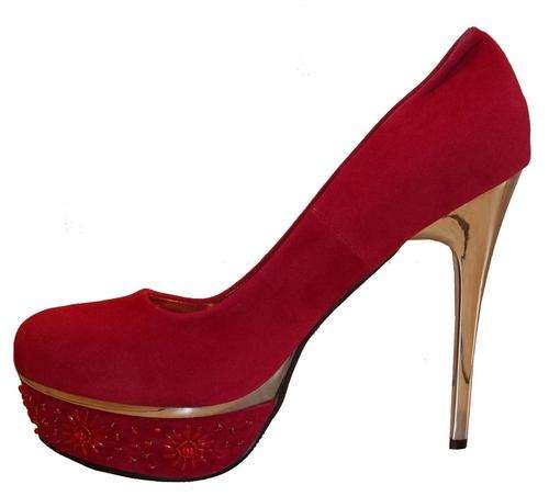PLUM Delicious Red Platform Pumps