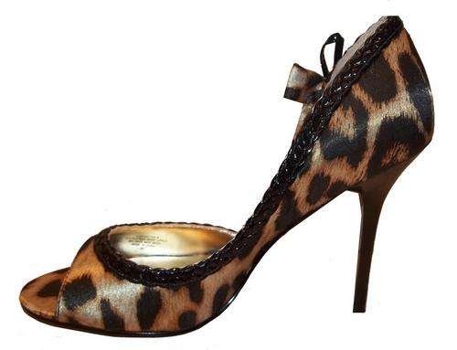 Guess Leopard Peep Toe Heels (Size 4)