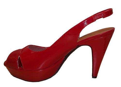 G by Guess Red Patent Sling Back Heels (SA Size 7)