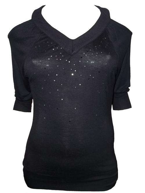 Soviet Diamond Collection Shoulder Slit Top (Medium & Large) - Slim fit