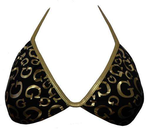 Black & Gold Guess Signs Logo Bikini Set  - Top & Bottom (Medium)