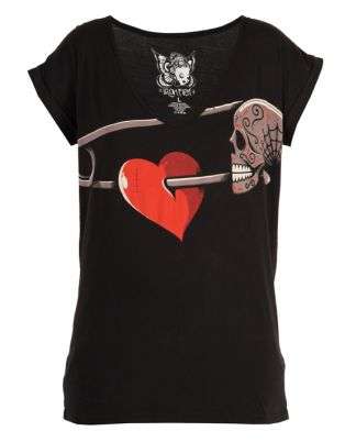 Iron Fist Pierced V-neck Tee (M, L, XL)