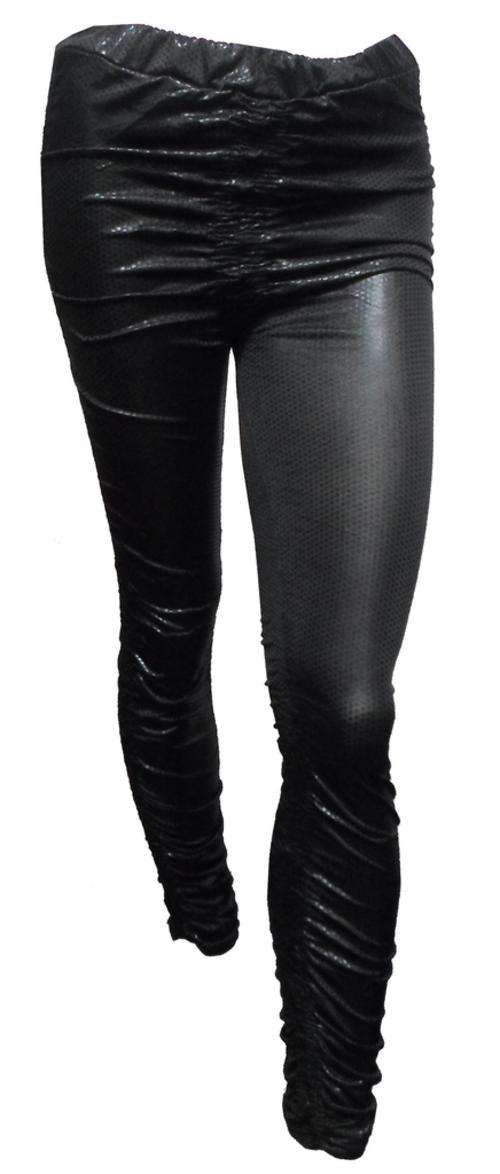 Shiny Ruched Leggings (One size to fit small to medium)