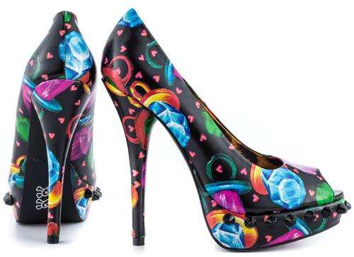 Iron Fist Ring O Pop Peep Toe Platforms