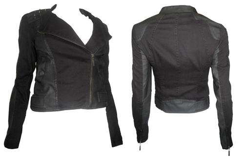 Phenomena Cropped Biker-style Jacket (Sizes Small to XLarge)