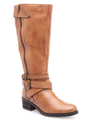 Daniella Michelle Shira Genuine Leather Riding Boots (Size 4) - Save 73%