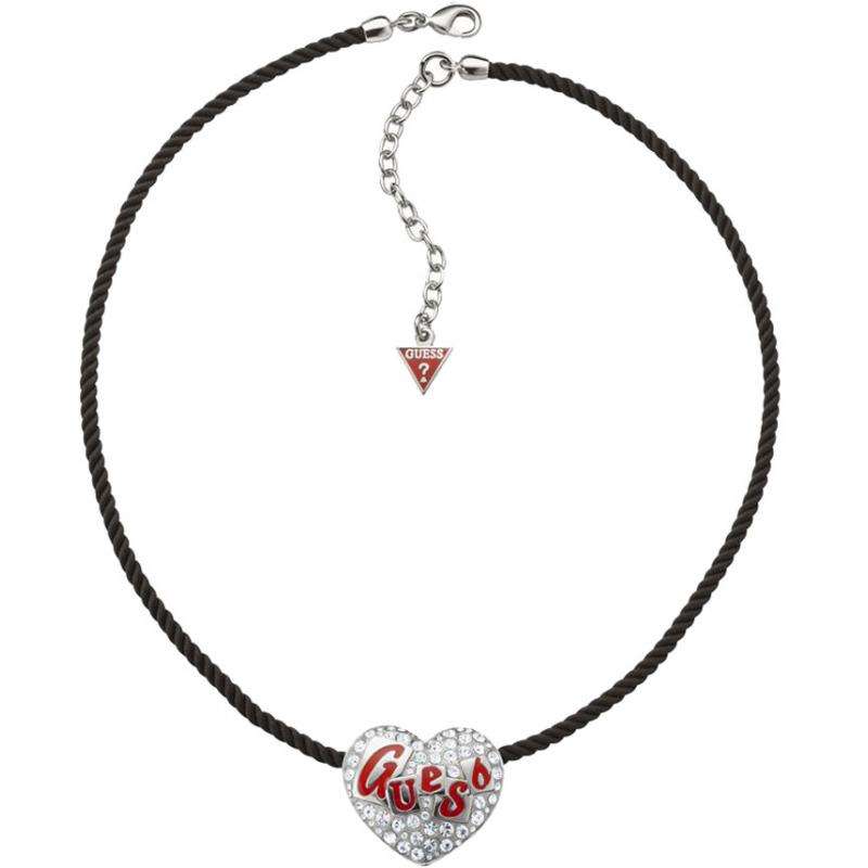 Guess Jewellery: Ladies Pave Heart Necklace