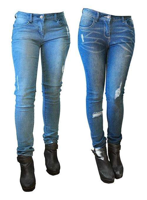 Ladies Ripped Skinny Jeans | Sizes 30-42