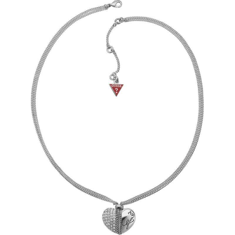 Guess Jewellery: Multi Chain Heart Pendant Necklace