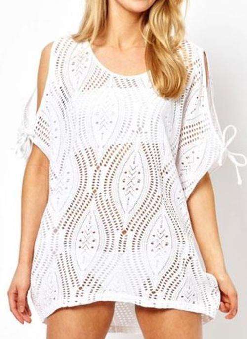 Open Shoulder Croched Beach Cover-up