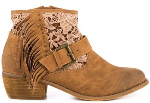 Tassel & Lace Ankle Booties by Not Rated