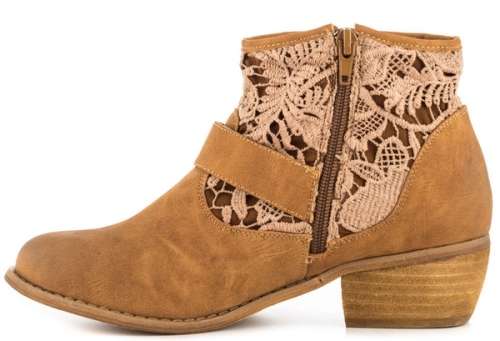 Tassel & Lace Ankle Booties by Not Rated