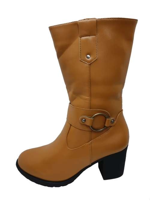 Mid Ankle Heeled Boots