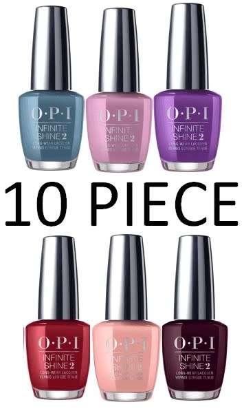 OPI Infinite Shine Nail Polish Mixed 10 Piece Bundle