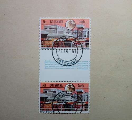 30 t Botswana Mint Stamp Pair Cattle 1981