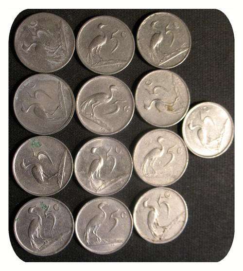 Various Years South African 5 Cents Lot