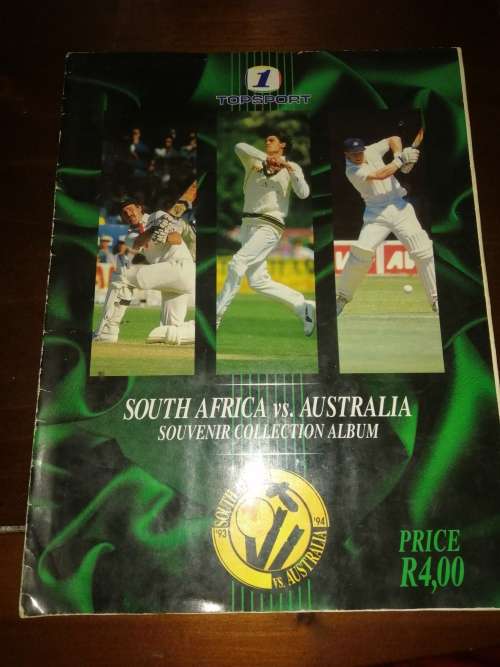 South Africa vs Australia 1993-1994 Complete Souvenir Cricket Card Collection Album