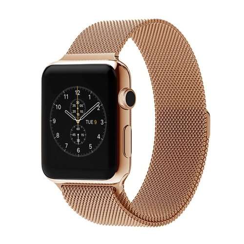 Apple Watch 42mm Milanese Loop Band Rose Gold