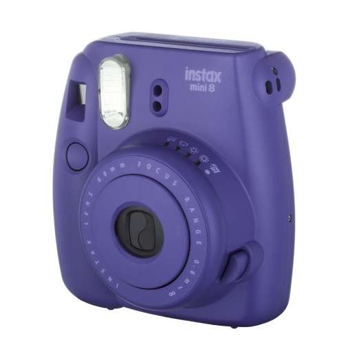 FUJIFILM INSTAX MINI 8 INSTANT FILM CAMERA GRAPE BOX OPENED BUT BRAND NEW
