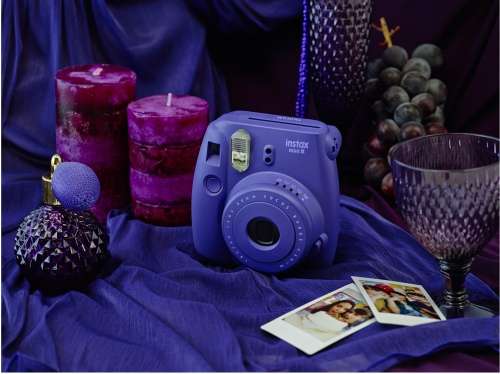 FUJIFILM INSTAX MINI 8 INSTANT FILM CAMERA GRAPE BOX OPENED BUT BRAND NEW