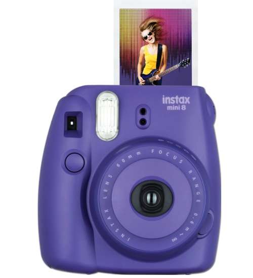 FUJIFILM INSTAX MINI 8 INSTANT FILM CAMERA GRAPE BOX OPENED BUT BRAND NEW
