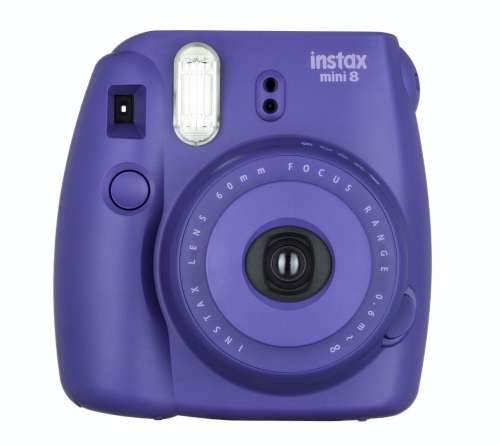 FUJIFILM INSTAX MINI 8 INSTANT FILM CAMERA GRAPE BOX OPENED BUT BRAND NEW