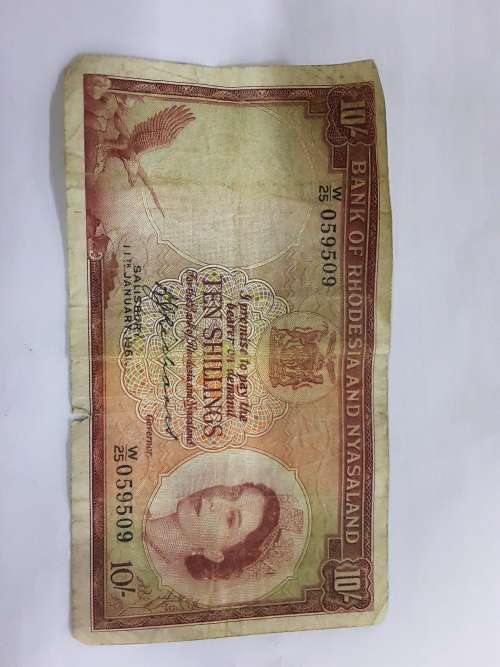Bank Of Rhodesia And Nyasland Ten Shillings