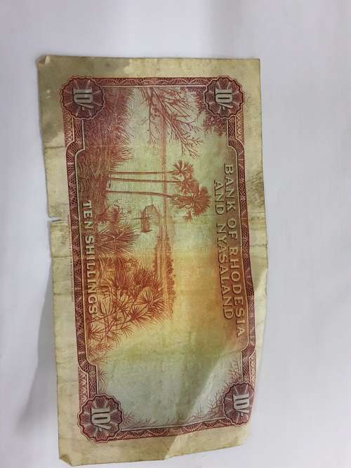 Bank Of Rhodesia And Nyasland Ten Shillings