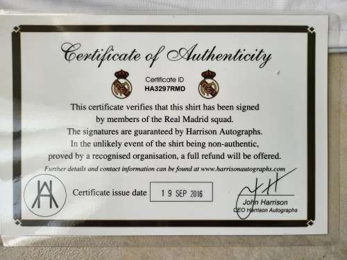 Autographed By Real Madrid Full First Team Squad 2016/2017 Home Jersey Hand Signed With Certificate