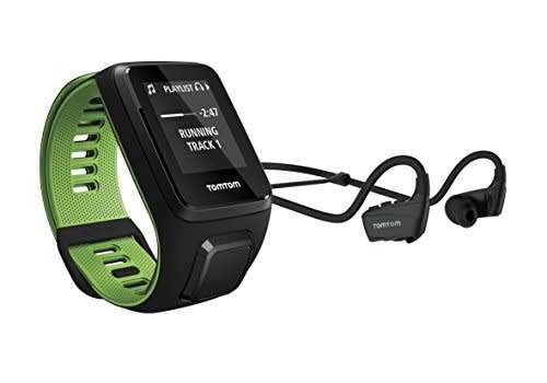 TomTom Runner 3 Music, GPS Fitness Watch, 3 GB Music & Bluetooth Headphones (Large)